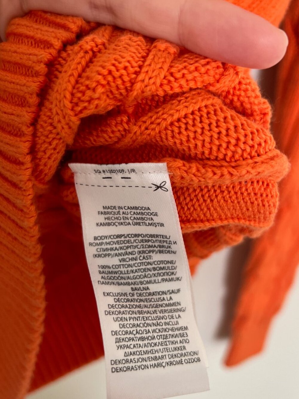 Polo Ralph Lauren Orange Cable Knit Cotton Crew Neck Sweater - Picture 4 of 6